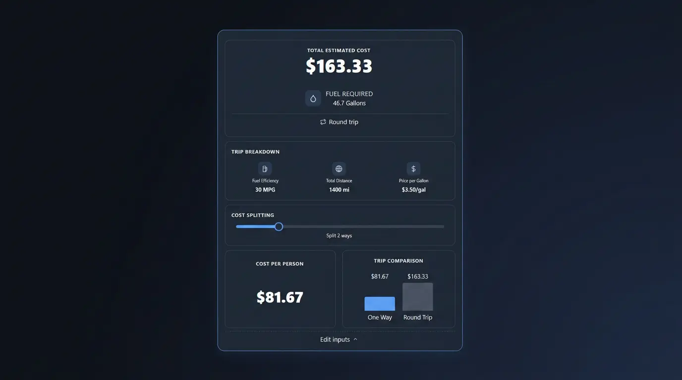 Calculator styled with dark theme preset